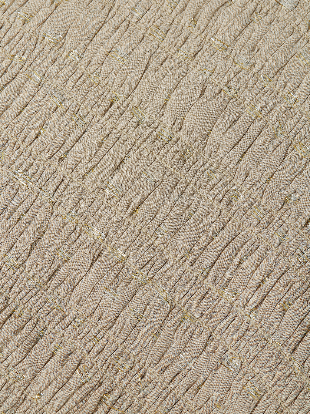 Fil Coupé Smocked Ankle-Length Dress