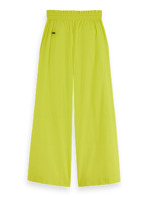 Cotton Voile High-Rise Wide-Leg Pant
