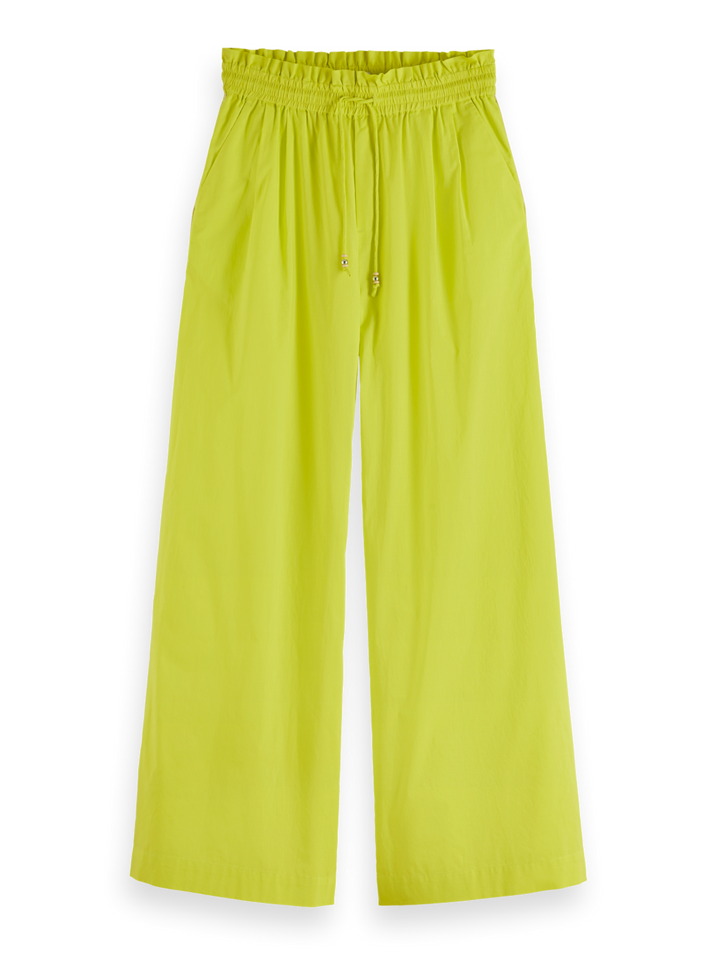 Cotton Voile High-Rise Wide-Leg Pant