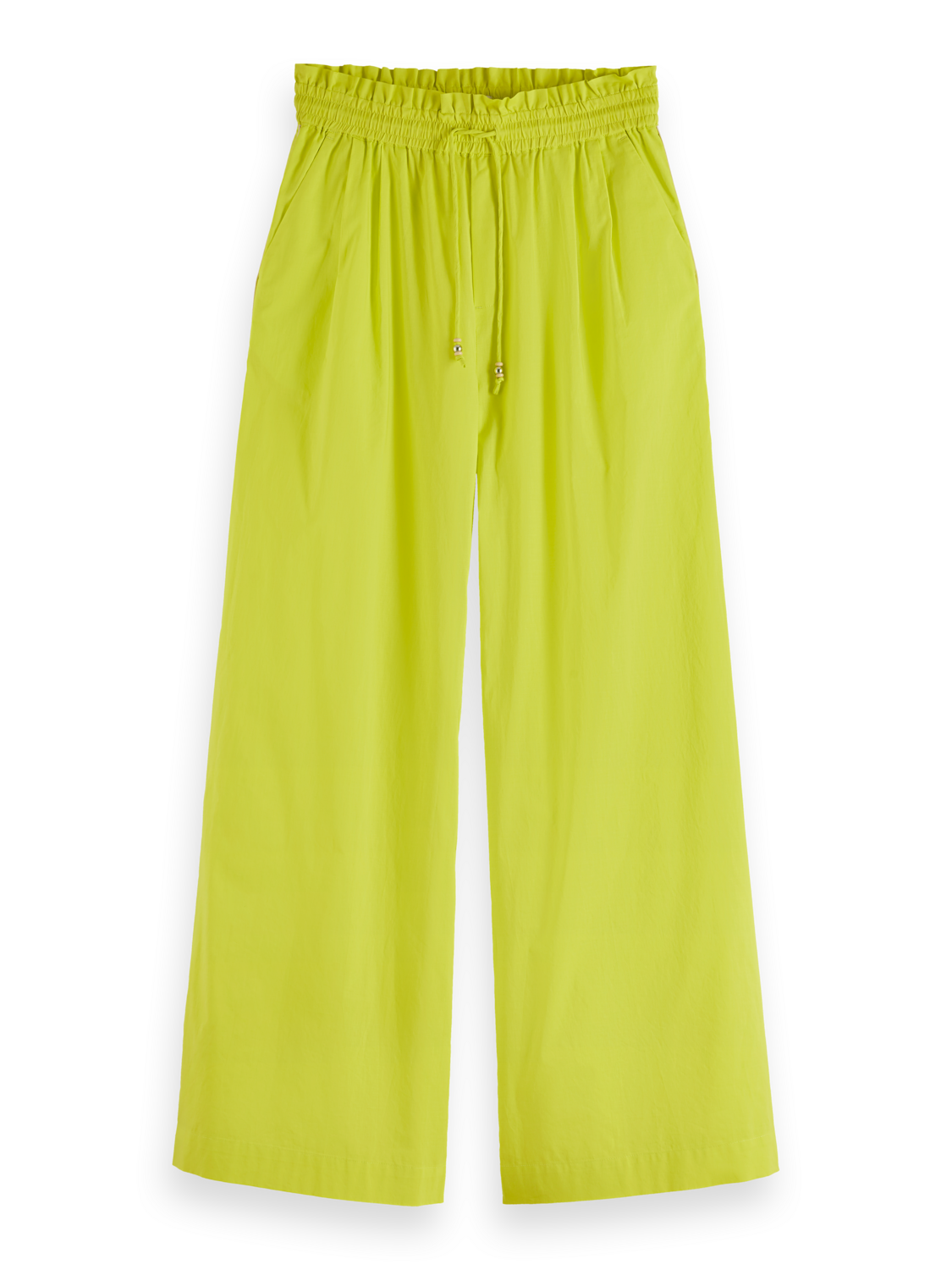 Cotton Voile High-Rise Wide-Leg Pant