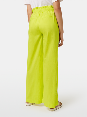 Cotton Voile High-Rise Wide-Leg Pant