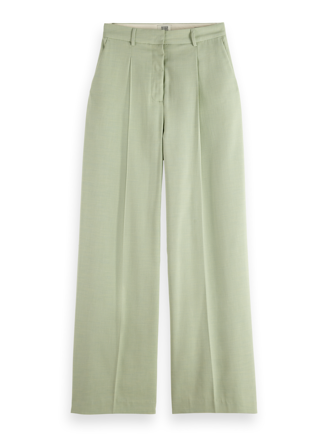 Pantalon Rose taille haute à jambes larges