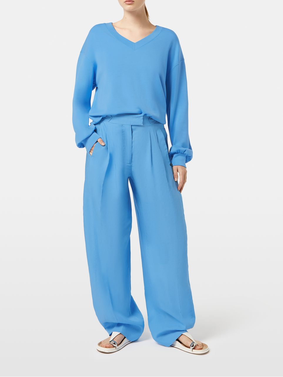 Quinn Mid-Rise Pleat Front Pant