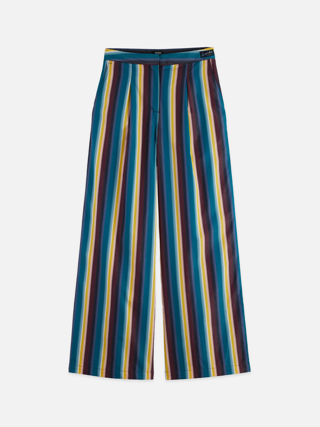 Eleni - High Rise Wide Leg Striped Pants
