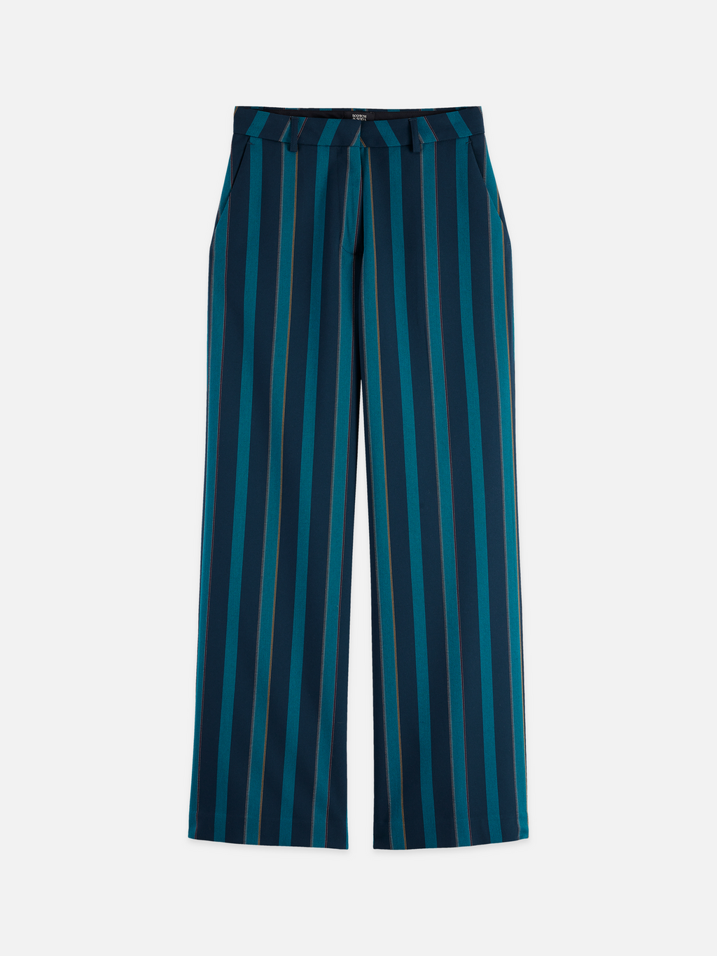 Edie - High Rise Wide Leg Blanket Stripe Pants