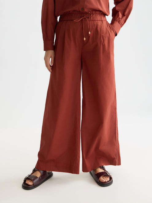 Pantalon de plage en voile de coton à enfiler