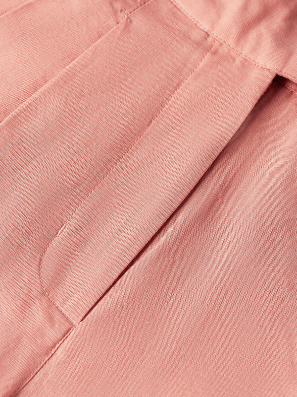 Quinn - Mid Rise Wide Leg Linen Cotton Pants
