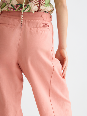 Quinn - Mid Rise Wide Leg Linen Cotton Pants
