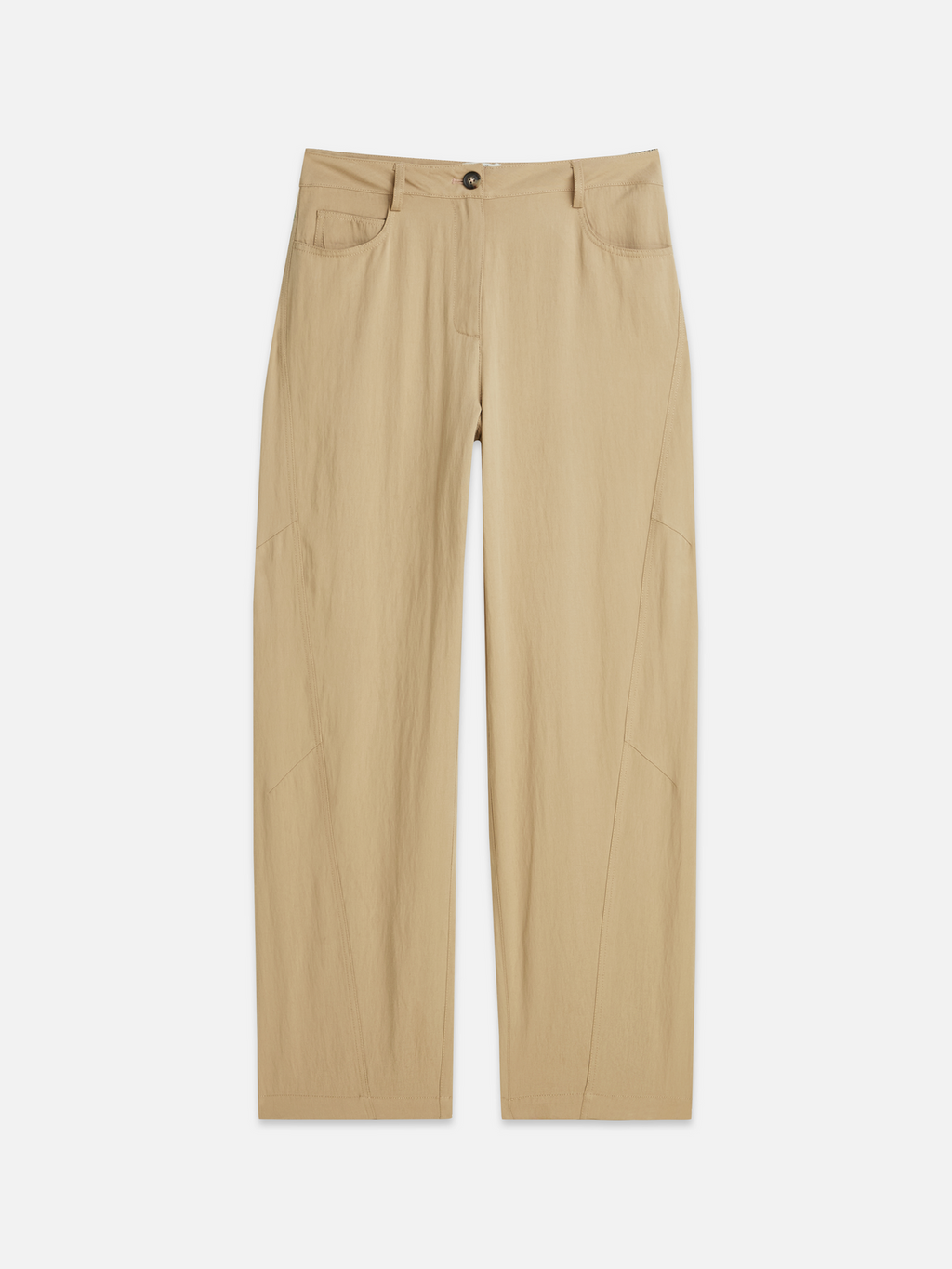Lotus - Twill High Rise Barrel Leg Pants