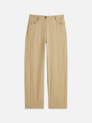 Lotus - Twill High Rise Barrel Leg Pants