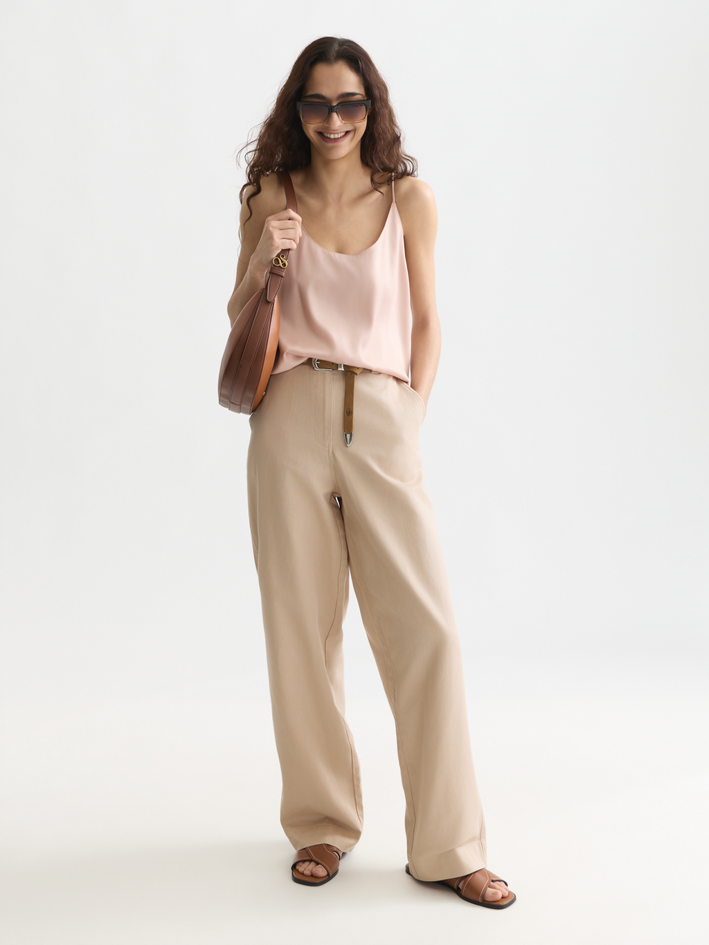 Cleo - High-Rise Wide-Leg Workwear Pants