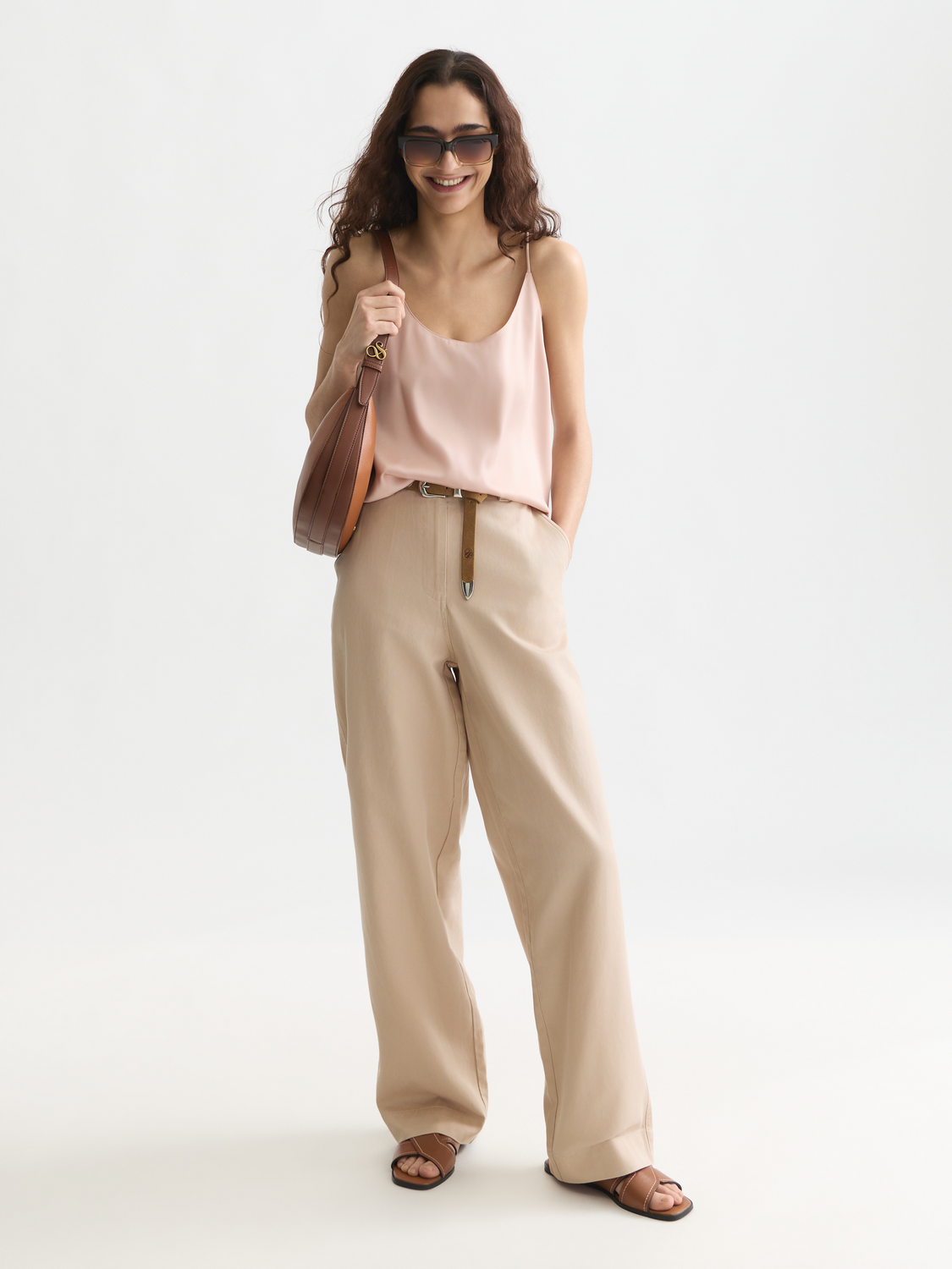 Cleo - High-Rise Wide-Leg Workwear Pants