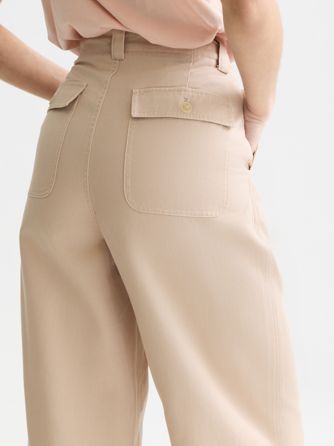 Cleo - High-Rise Wide-Leg Workwear Pants