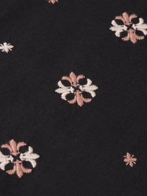 Noa High-Rise Wide-Leg Embroidered Pull-On Pants