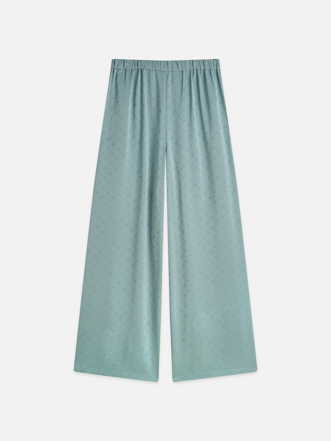 Eleni - High-Rise Wide-Leg Jacquard Pants