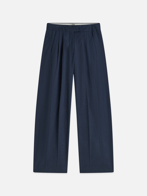 Quinn - Mid-Rise Wide-Leg Gabardine Pants