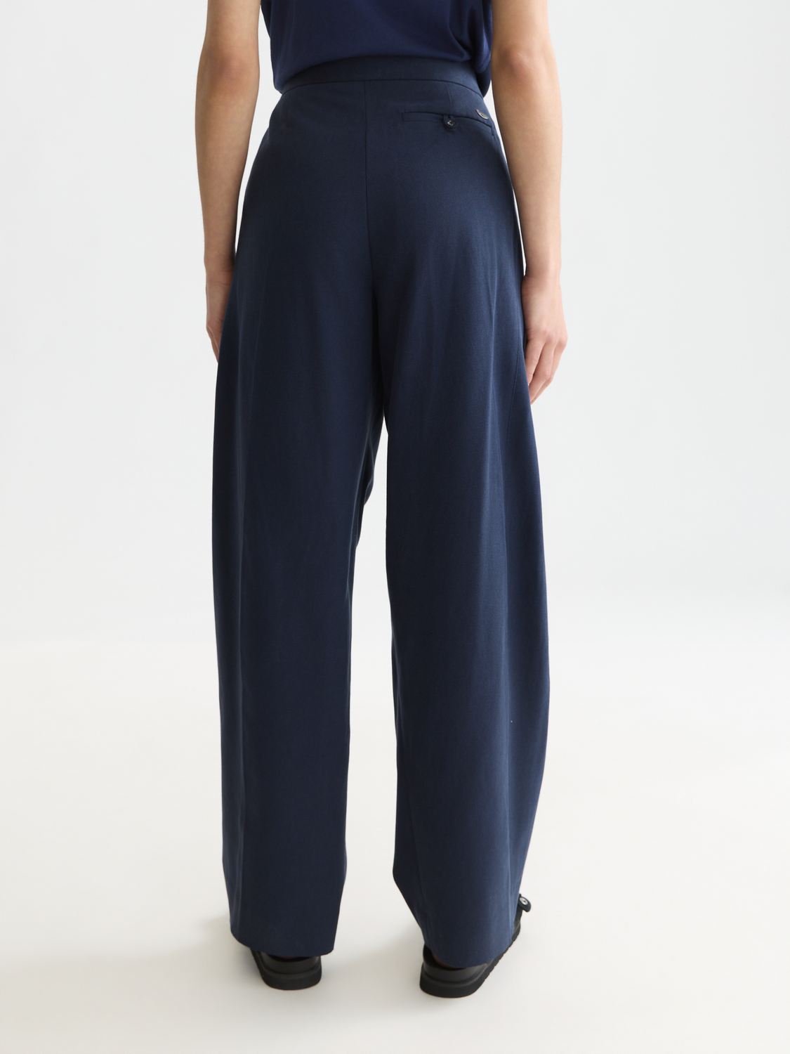 Quinn - Mid-Rise Wide-Leg Gabardine Pants