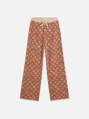 Jacquard Knitted Relaxed-Fit Trousers