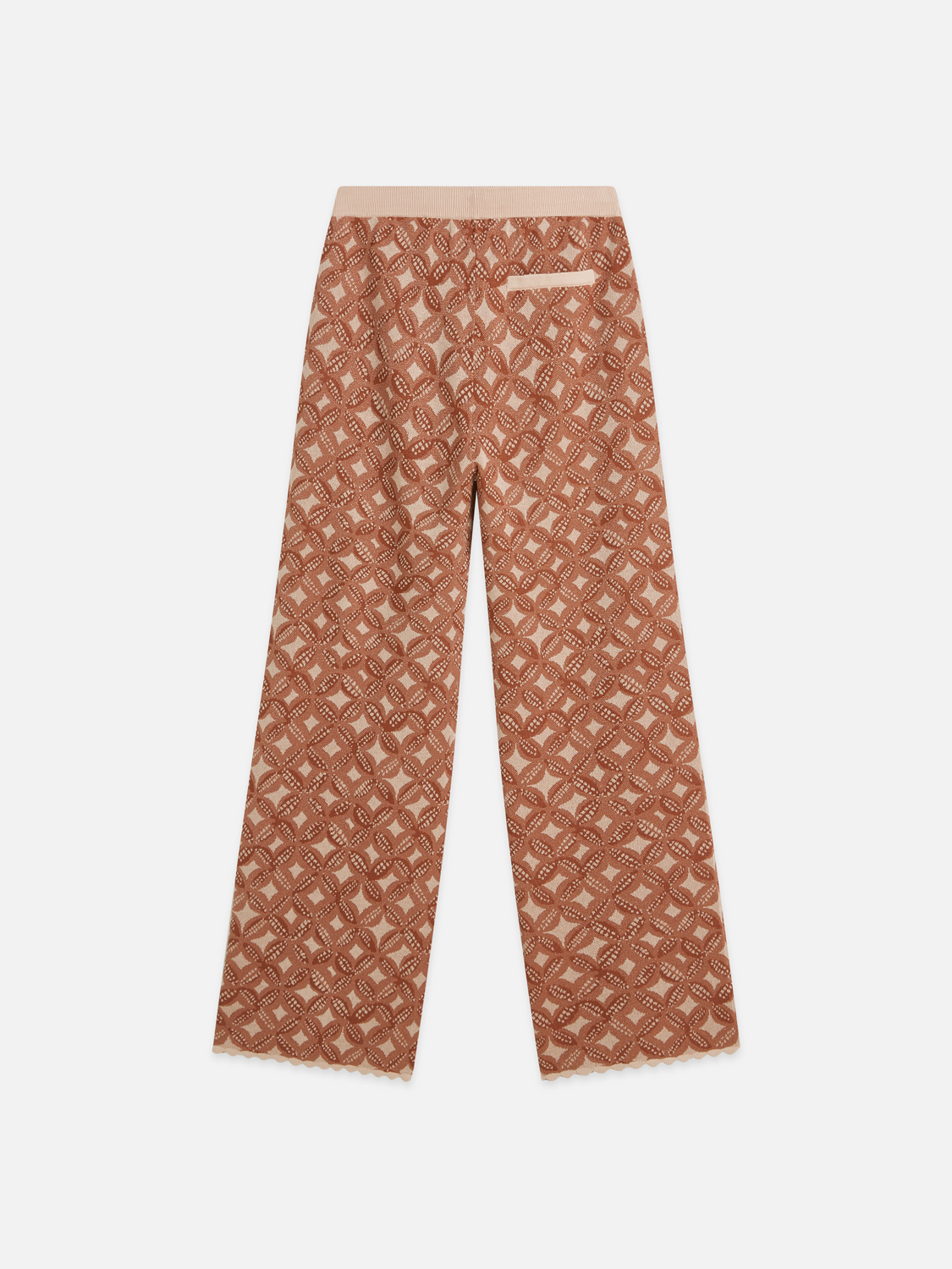 Jacquard Knitted Relaxed-Fit Trousers