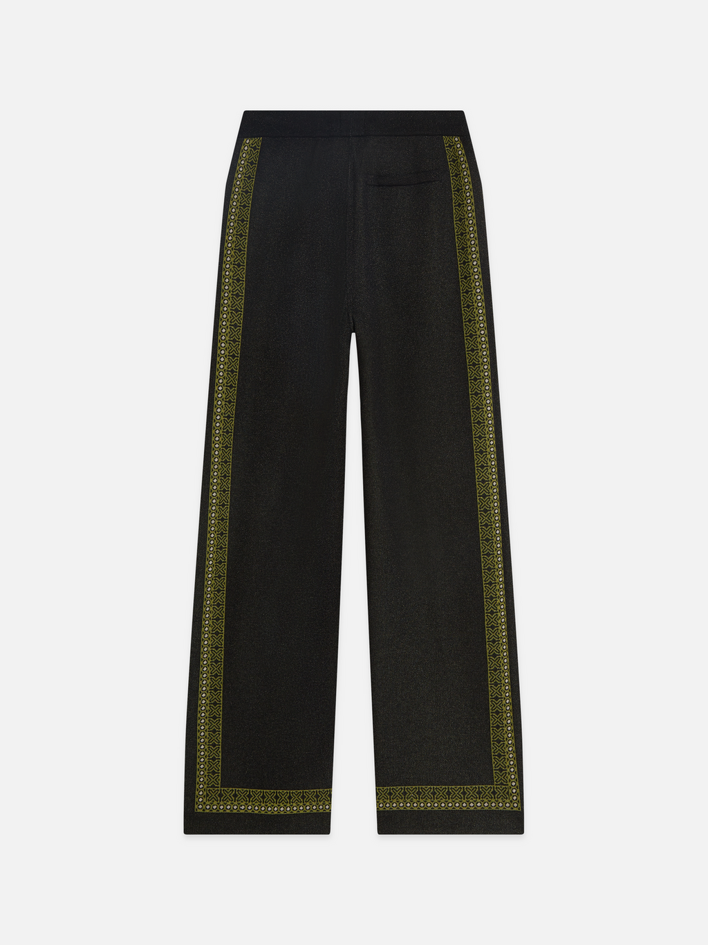 Pantalon relax en maille jacquard