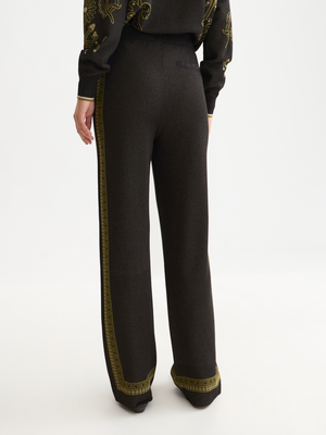 Jacquard Knitted Relaxed-Fit Trousers