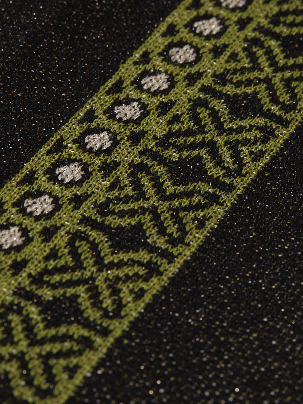 Pantalon relax en maille jacquard