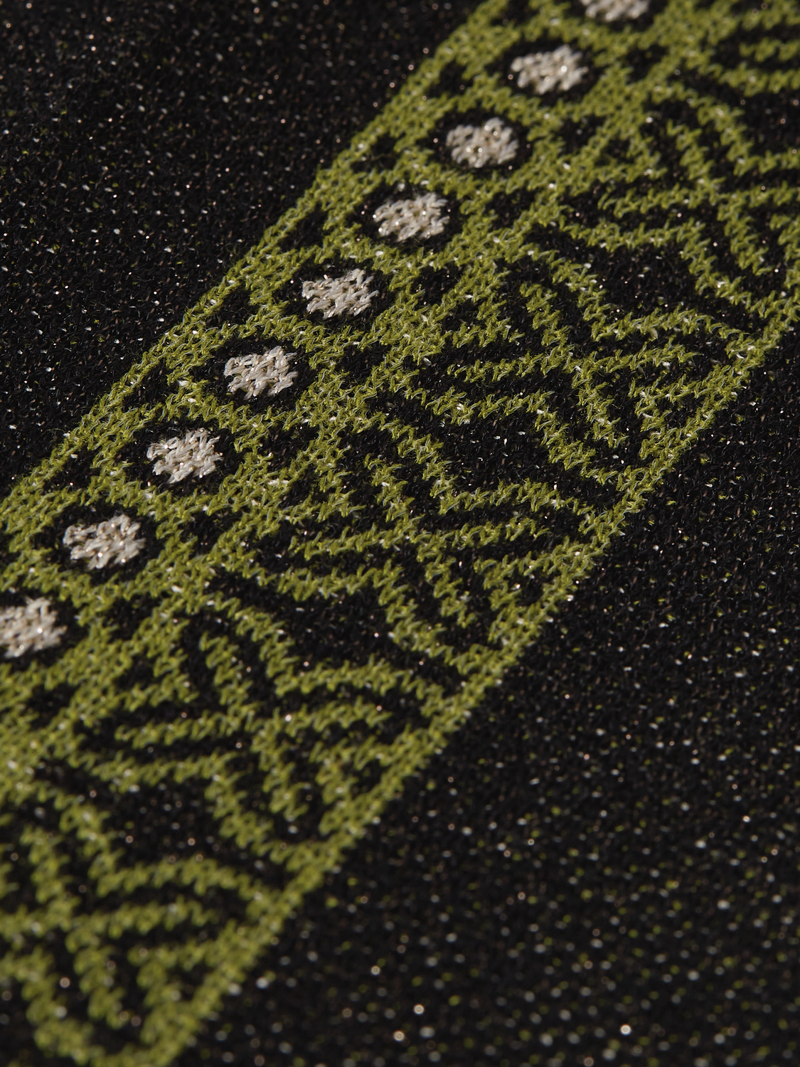 Pantalon relax en maille jacquard