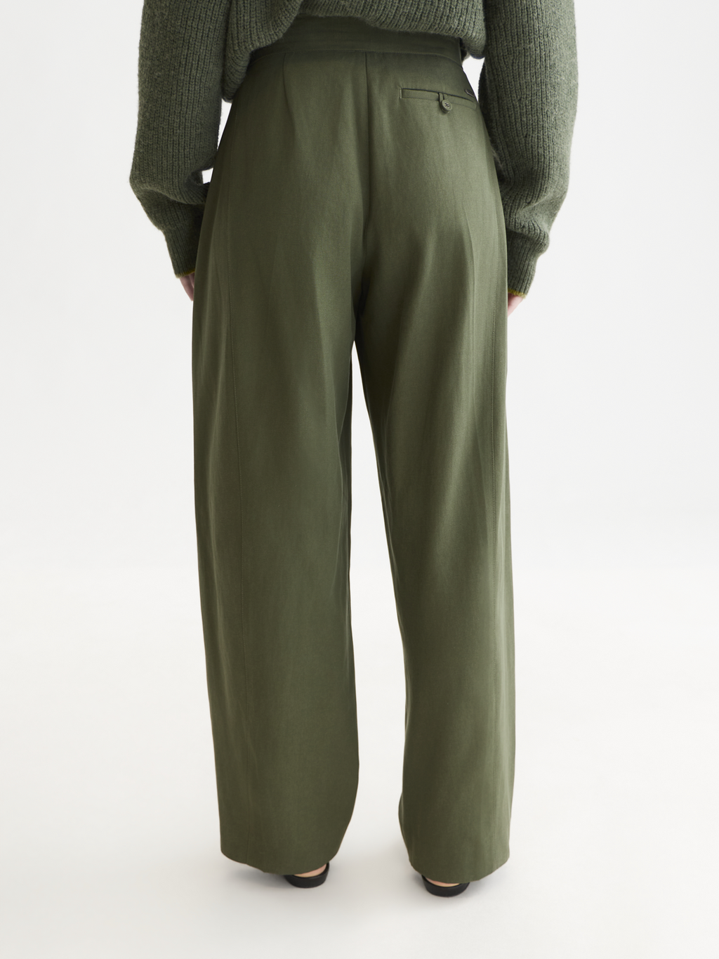 Quinn - Mid-Rise Wide-Leg Gabardine Pants