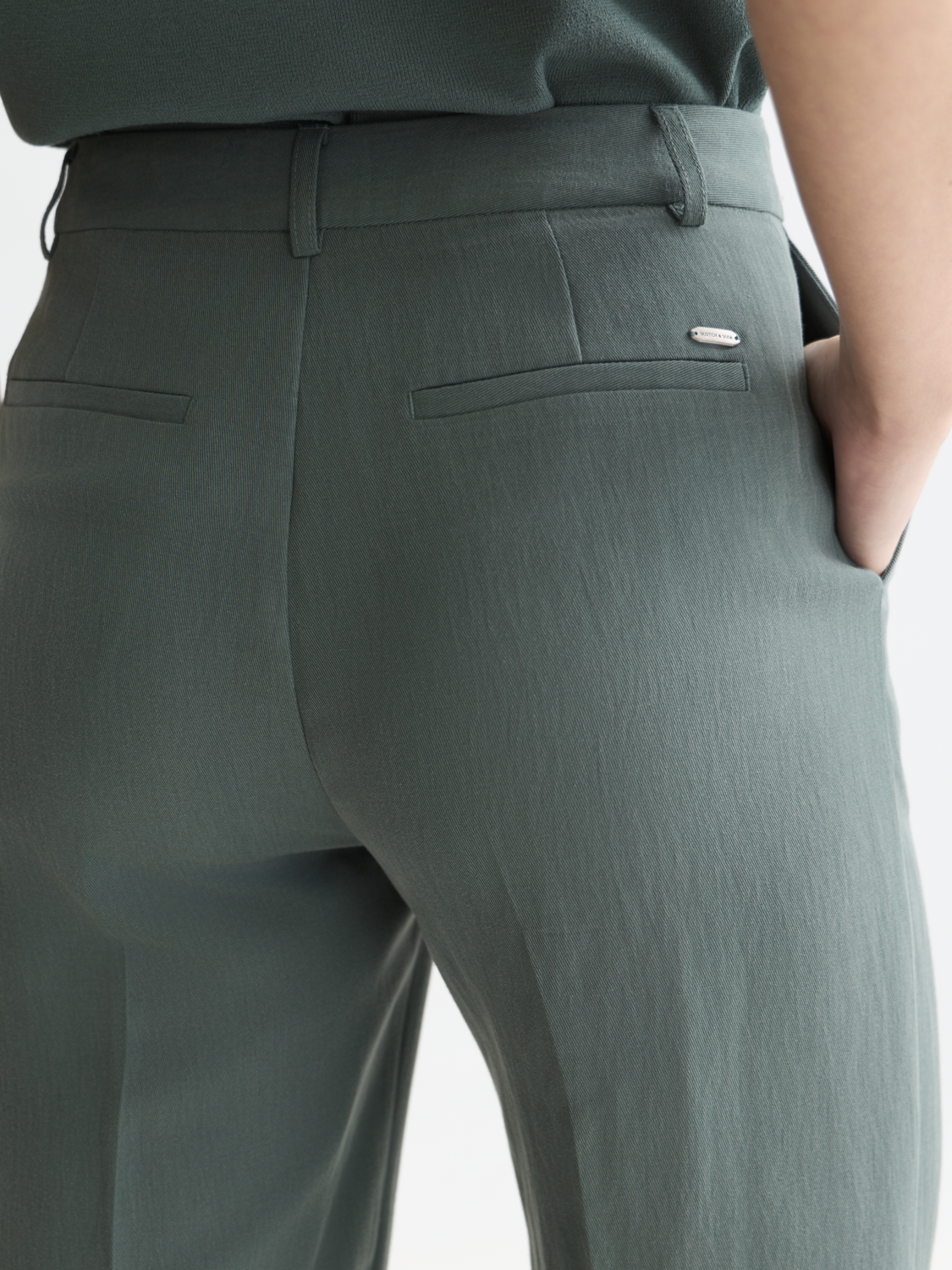 Edie - High-Rise Wide-Leg Lyocell Blend Pants