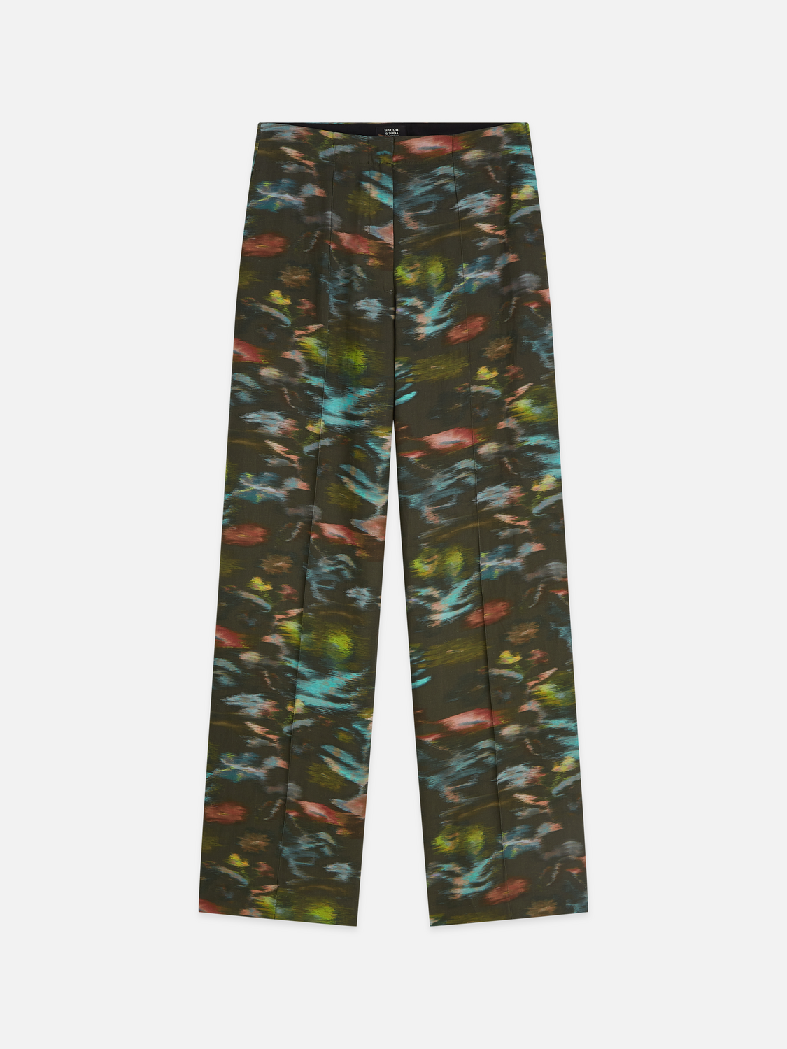 Lou - High-Rise Wide-Leg Printed Pants