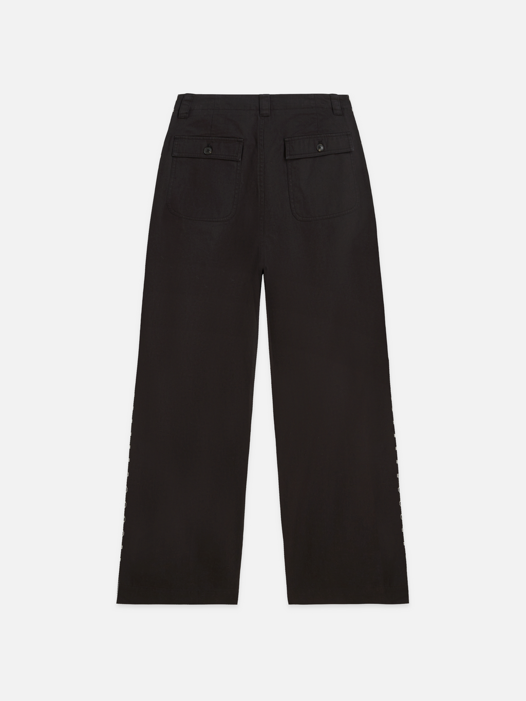 Cleo - High-Rise Wide-Leg Embroidered Workwear Pants