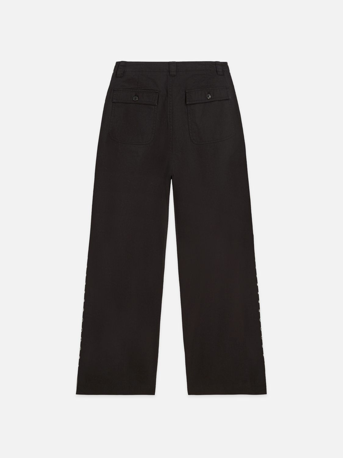 Cleo - High-Rise Wide-Leg Embroidered Workwear Pants