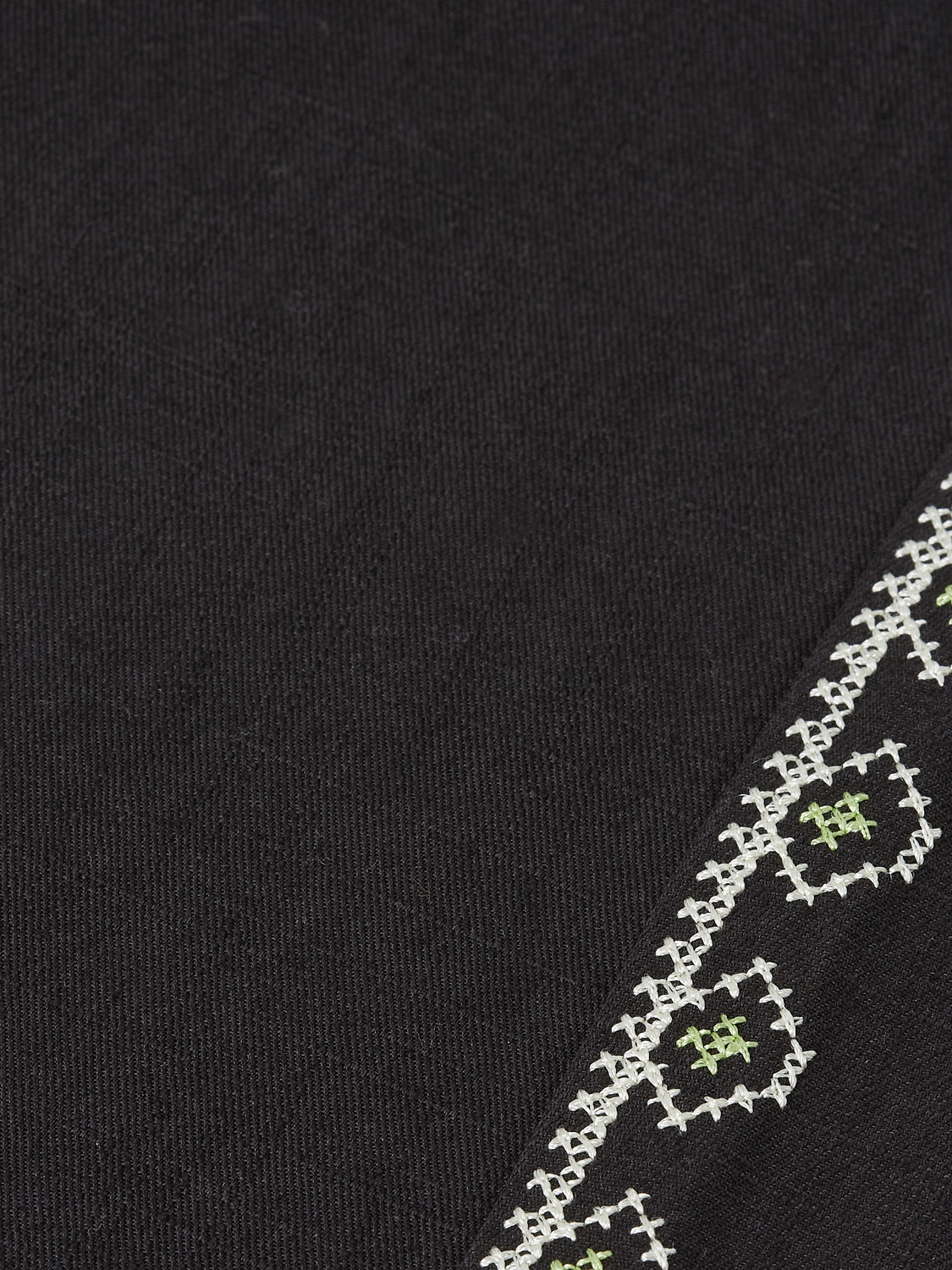Cleo - High-Rise Wide-Leg Embroidered Workwear Pants