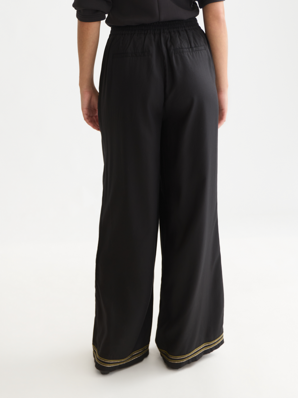 Eleni - High-Rise Wide-Leg Embellished Pants