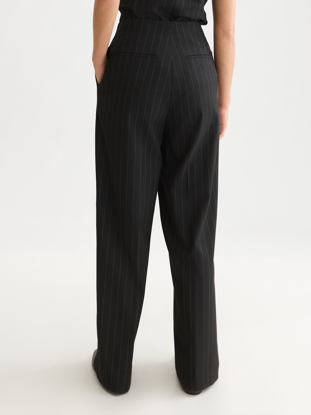 Lou Wide Leg Pinstripe Pant
