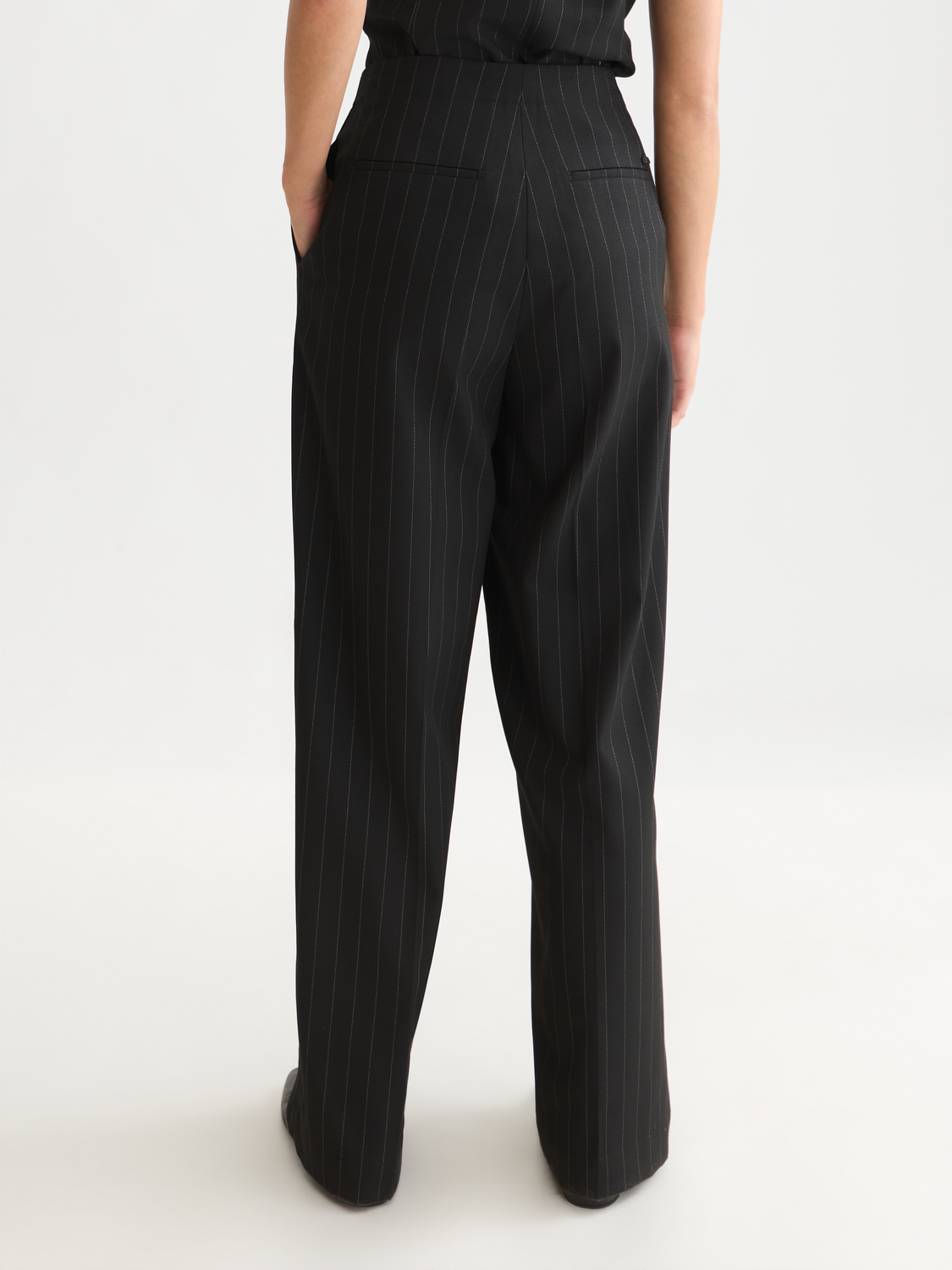 Lou Wide Leg Pinstripe Pant