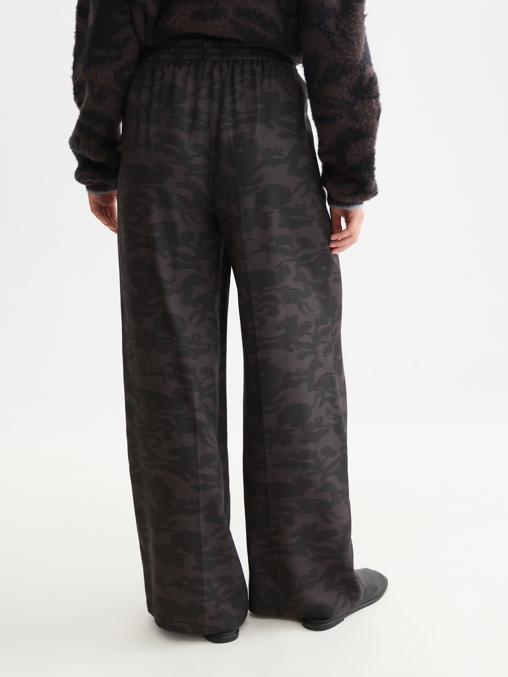Eleni - Pantalon Imprimé Large Taille Haute