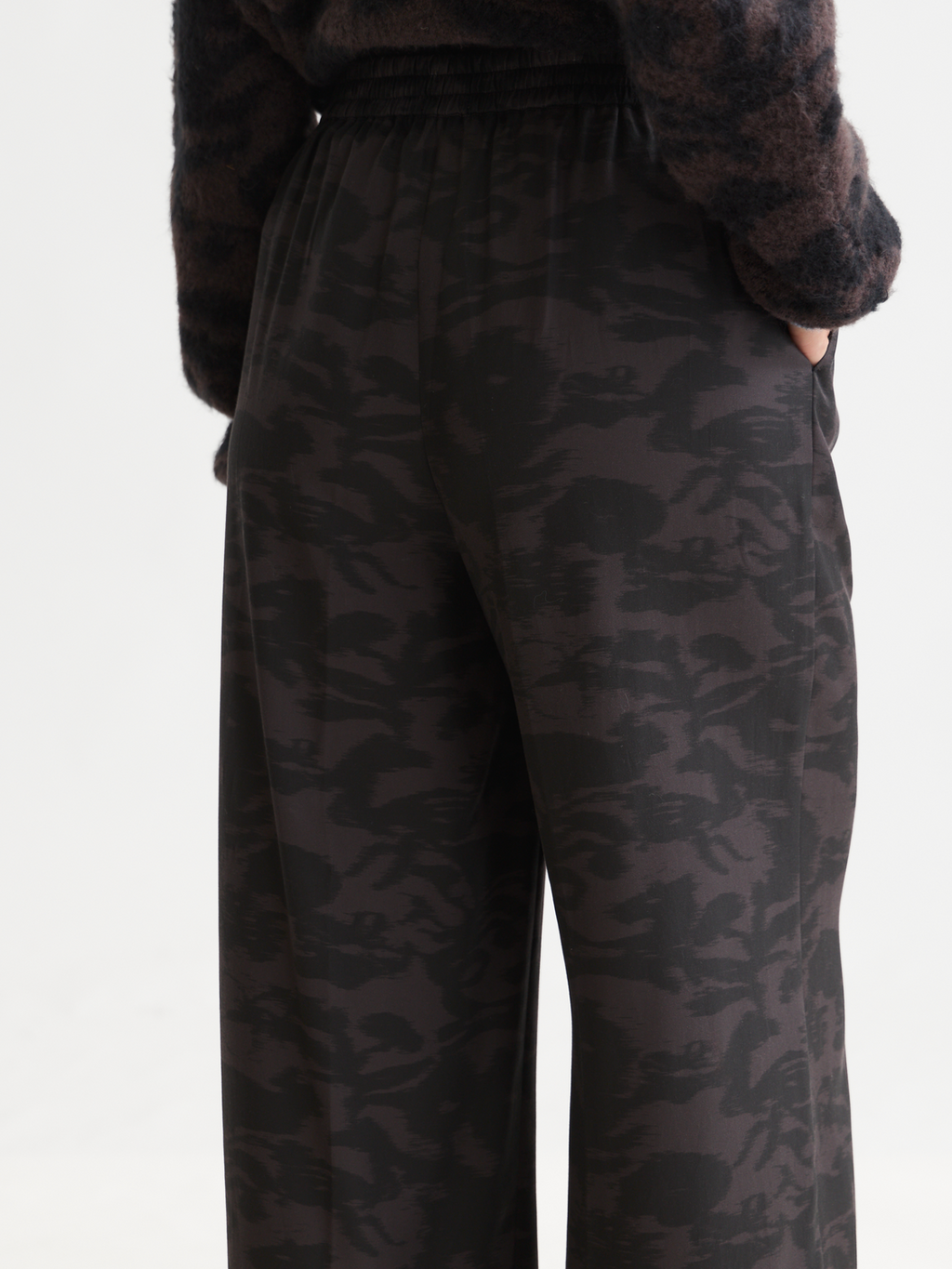Eleni - Pantalon Imprimé Large Taille Haute