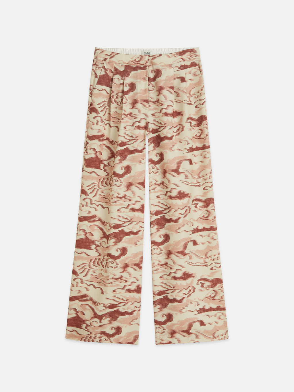 Eleni - Pantalon large taille haute imprimé