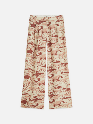 Eleni - High-Rise Wide-Leg Printed Pants