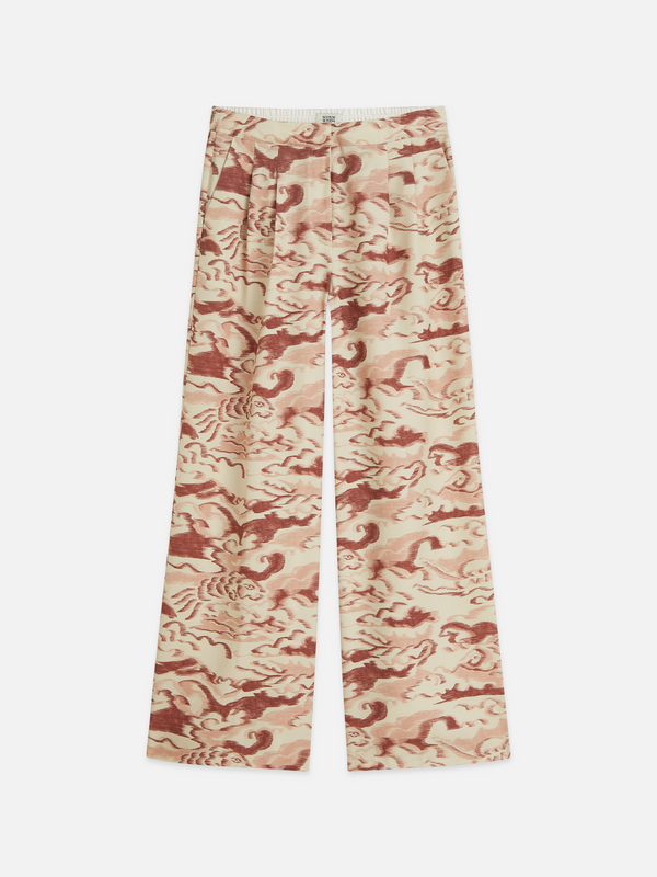 Eleni - High-Rise Wide-Leg Printed Pants