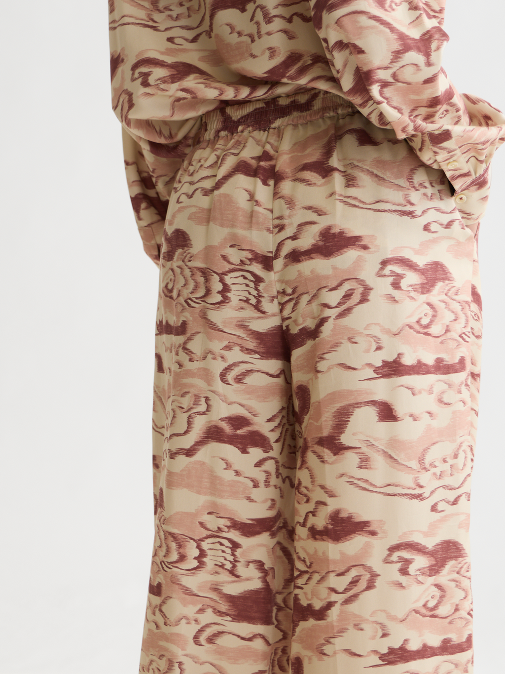 Eleni - Pantalon large taille haute imprimé