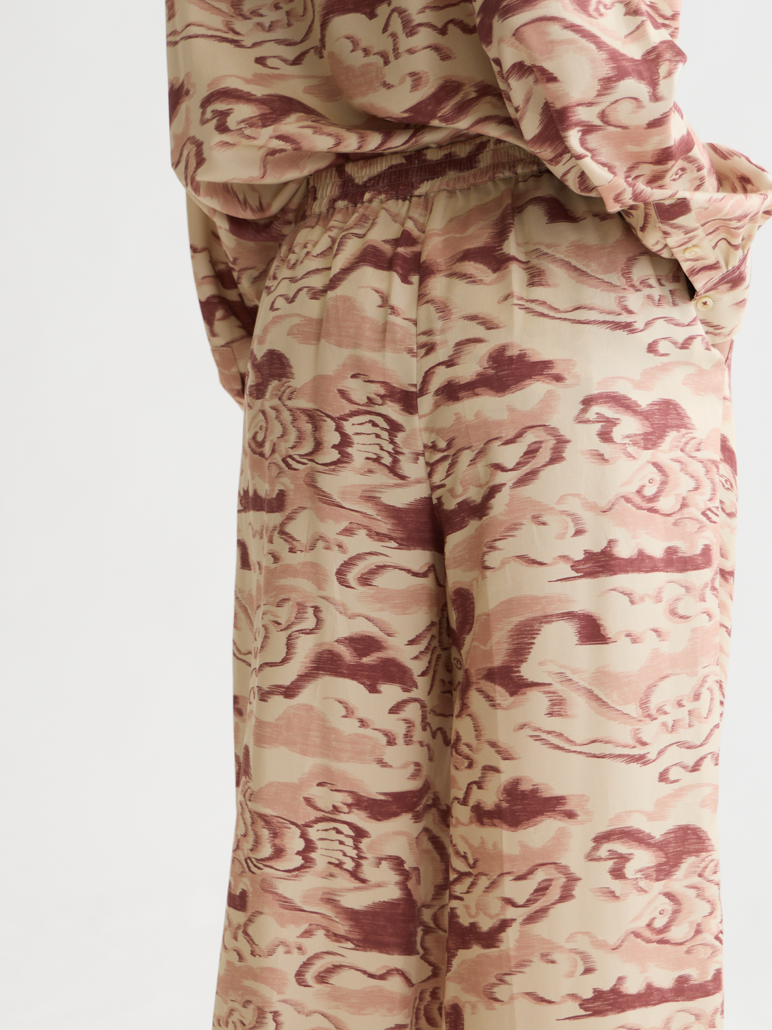 Eleni - Pantalon large taille haute imprimé