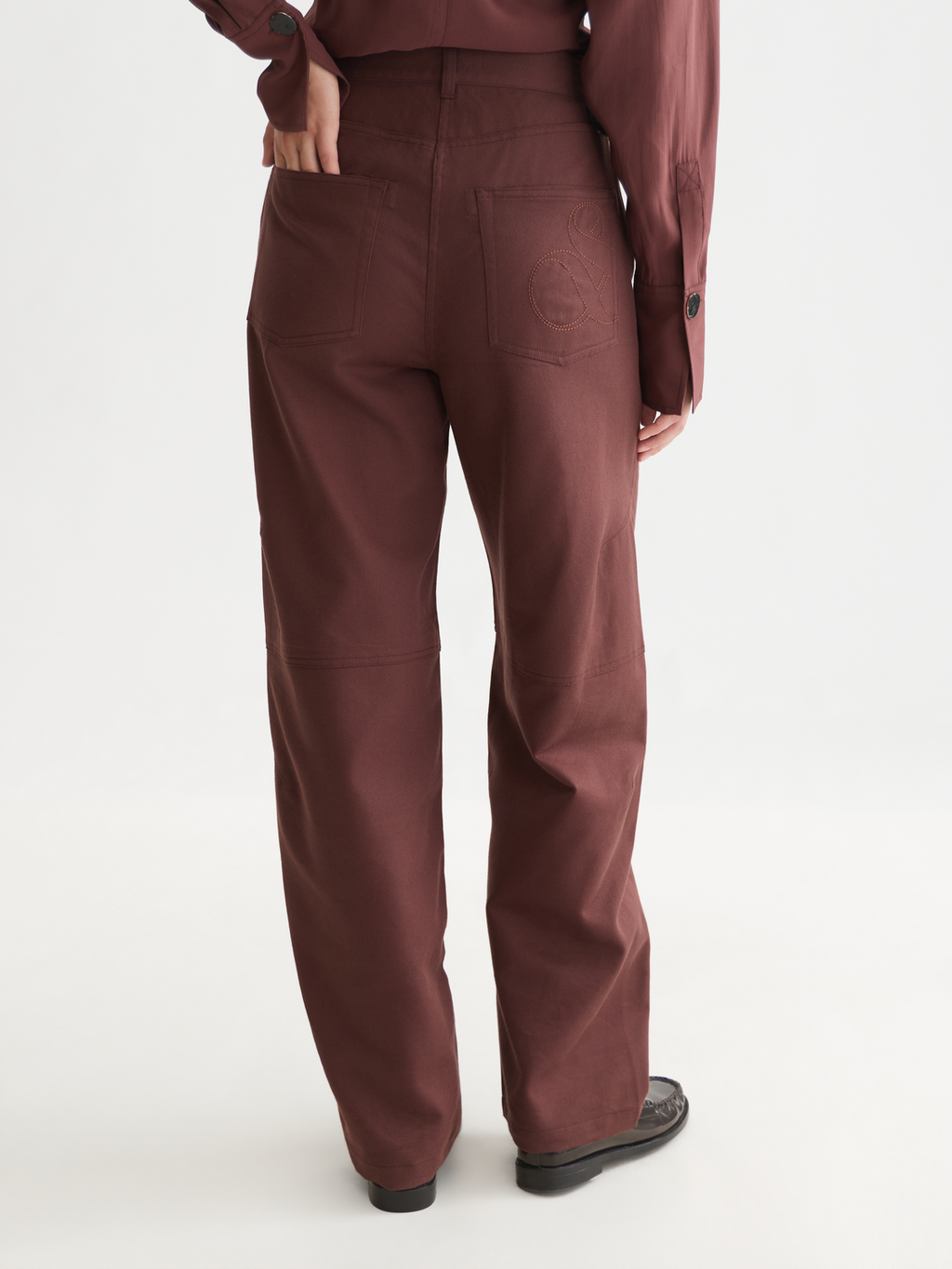 Lotus - High-Rise Barrel Leg Lyocell Pants