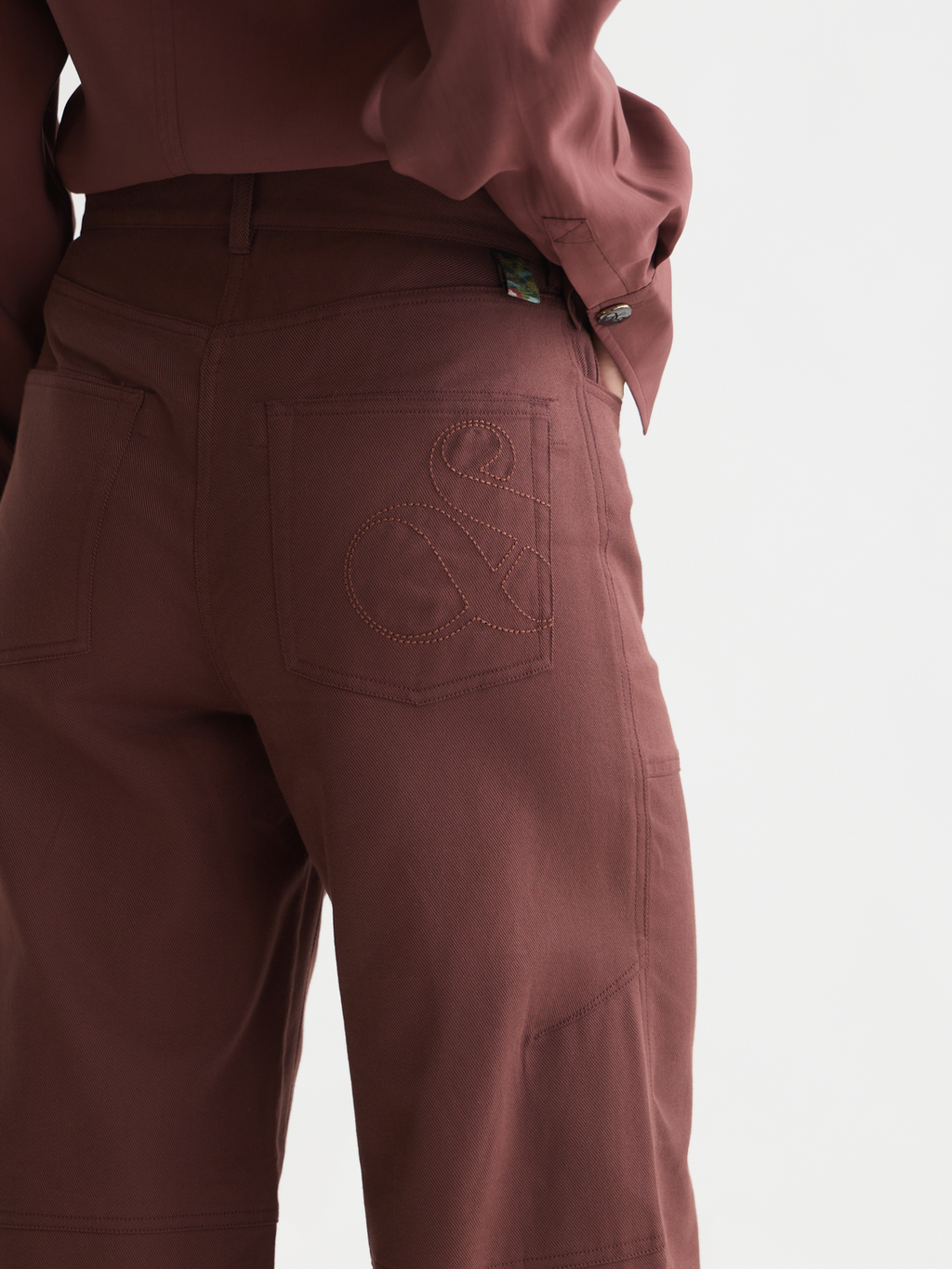 Lotus - High-Rise Barrel Leg Lyocell Pants