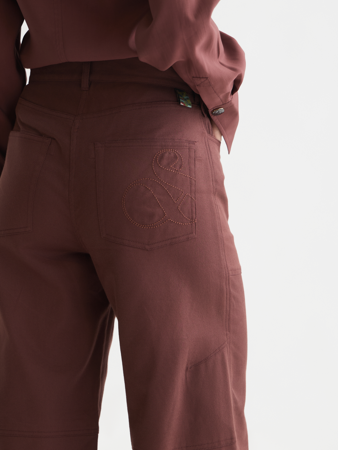 Lotus - High-Rise Barrel Leg Lyocell Pants