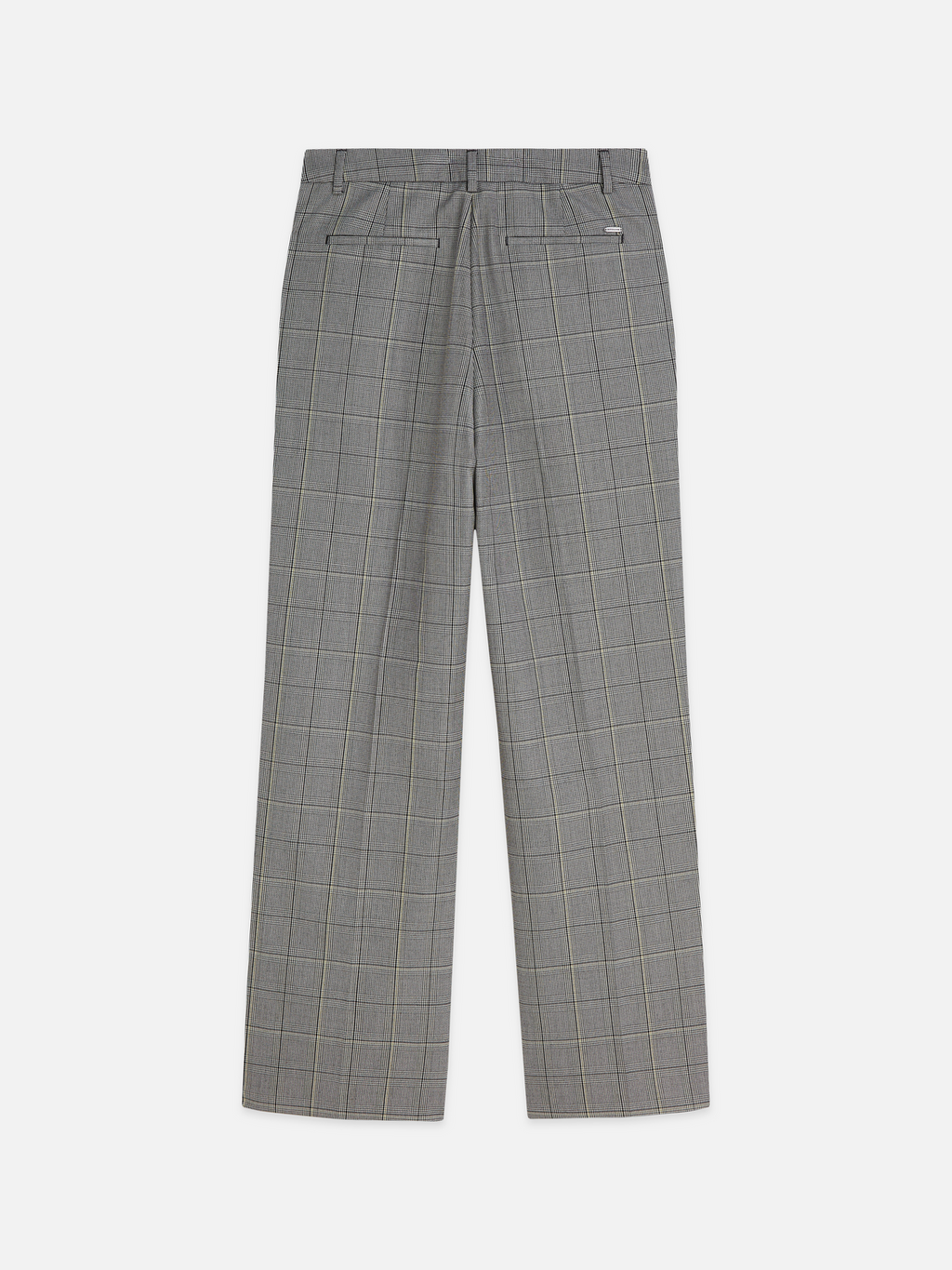 Edie - High-Rise Wide-Leg Checked Pants