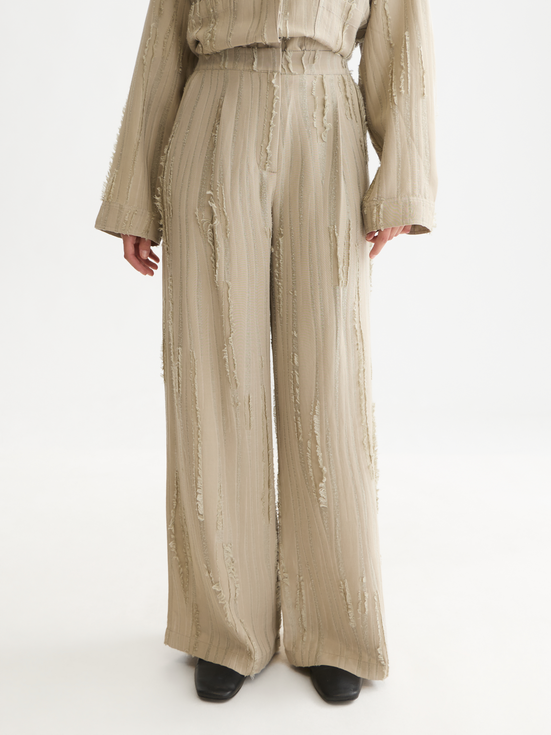 Eleni Wide Leg Fil Coupé Pant
