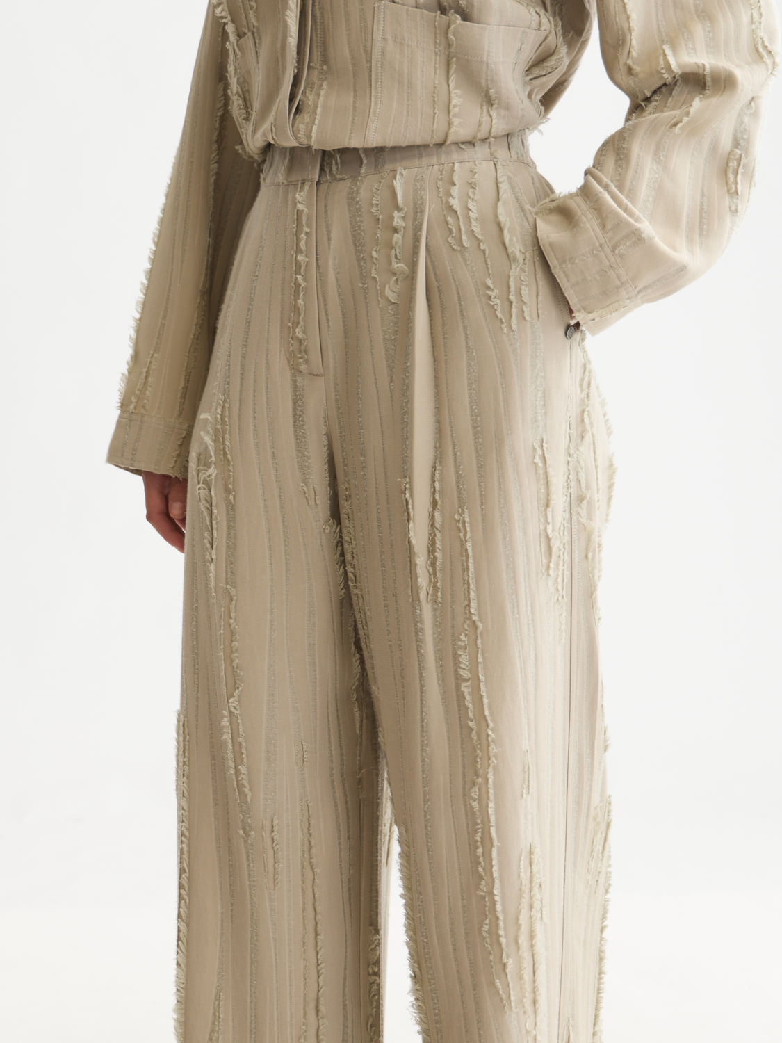 Eleni Wide Leg Fil Coupé Pant