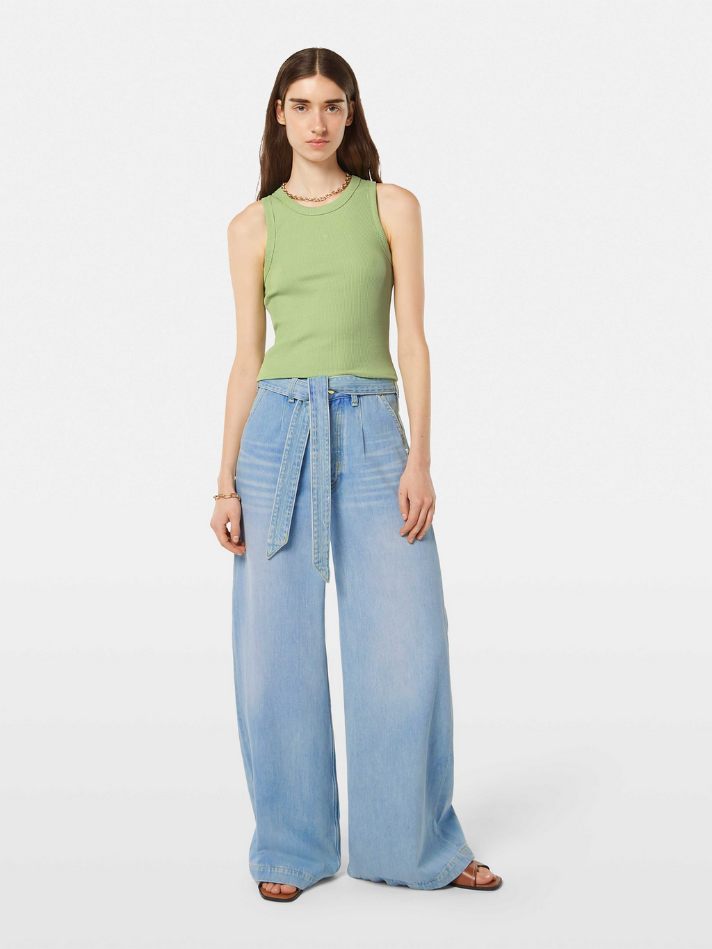 The Wave Wide Leg Jeans | Luna Blue Light
